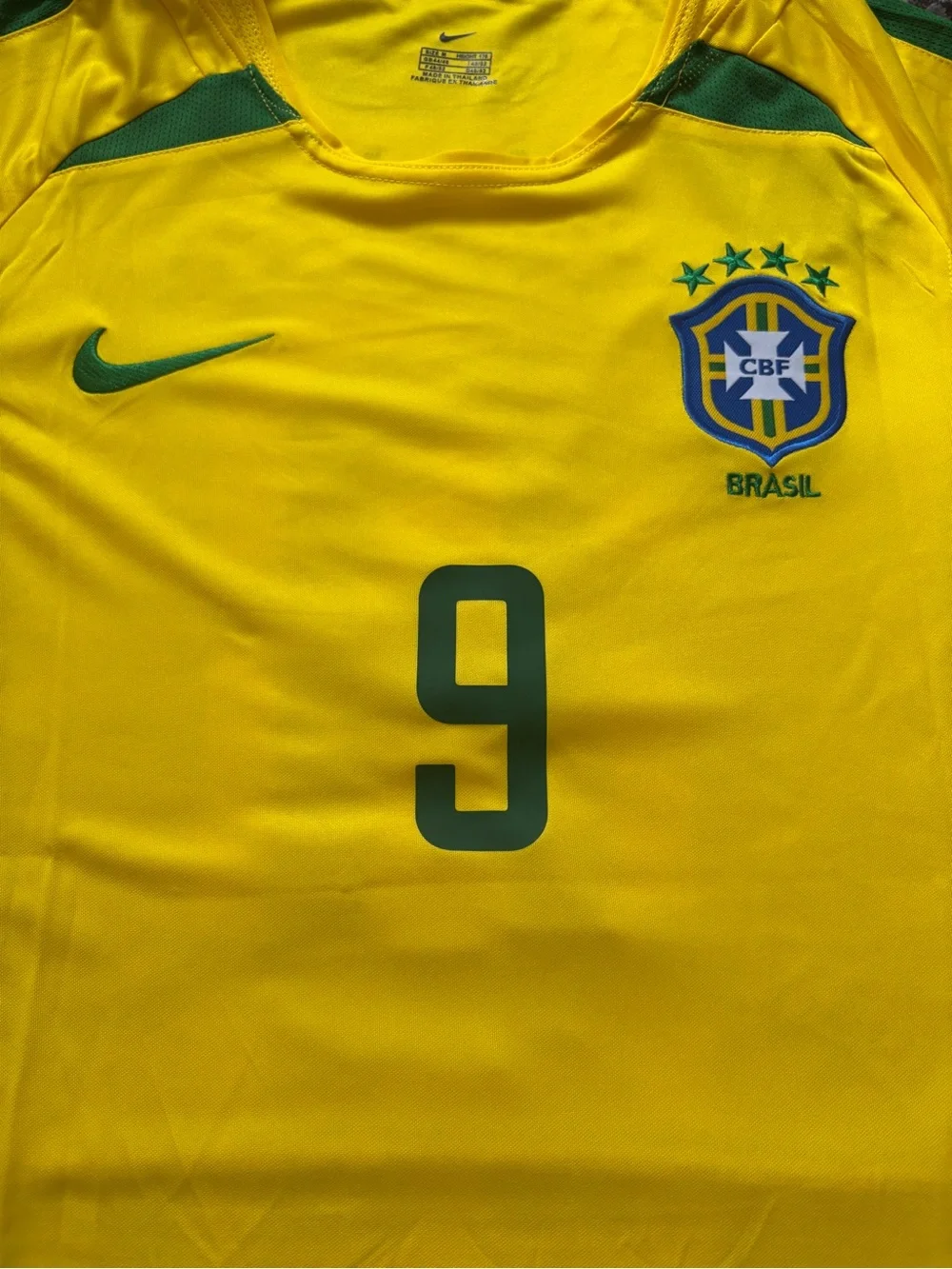 Ronaldo Nazario #9 Brazil 2002 World Cup Jersey - Men's Size Medium